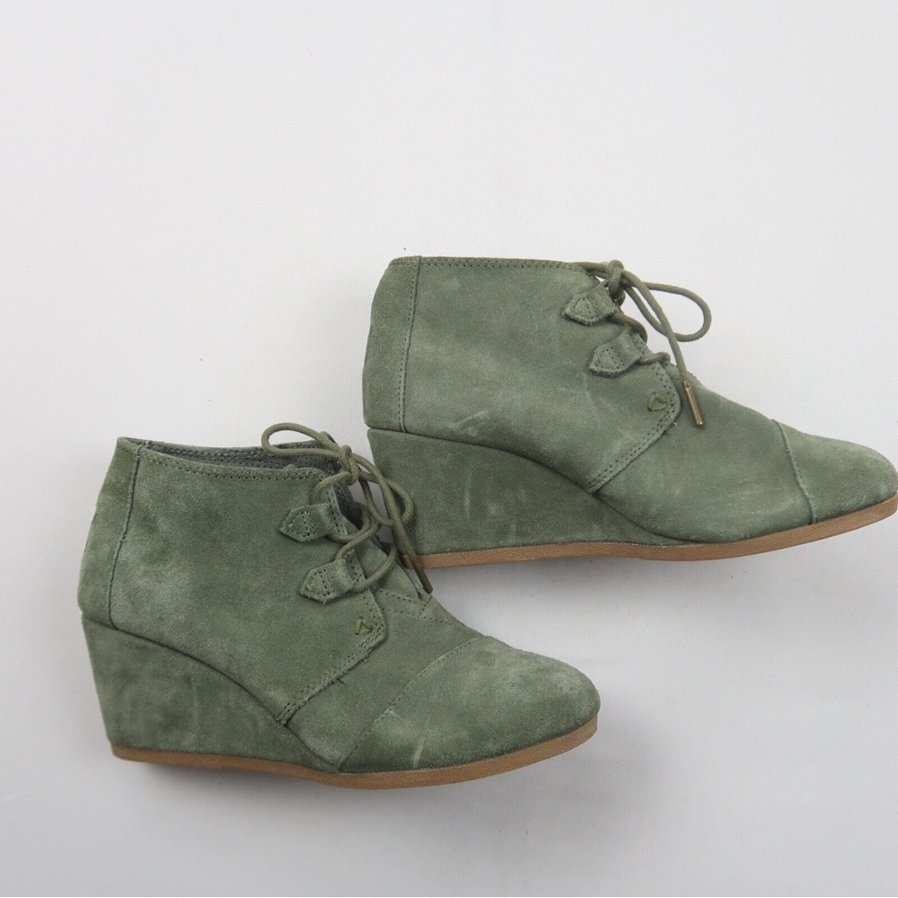 Toms Suede Kala Wedge Booties